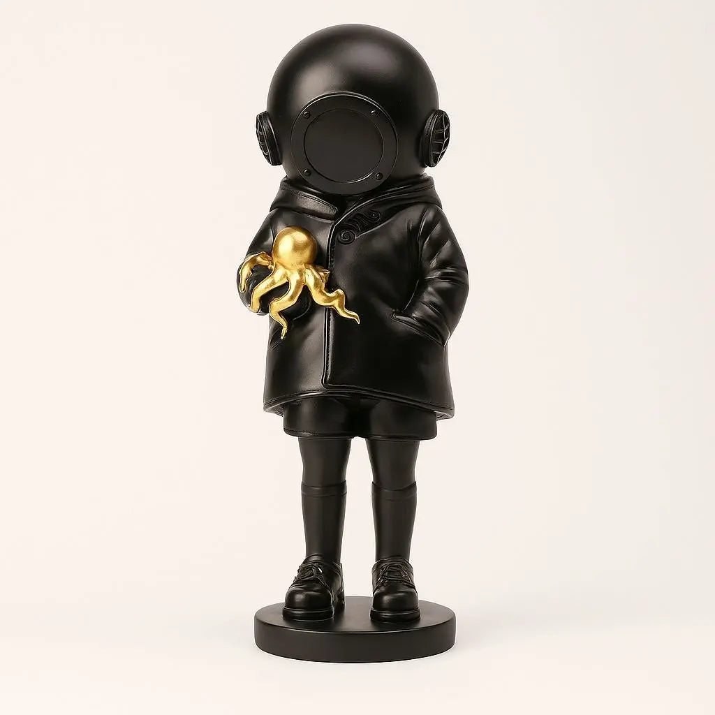 Ocean Explorer Diver Figurine With Octopus - Lusomart