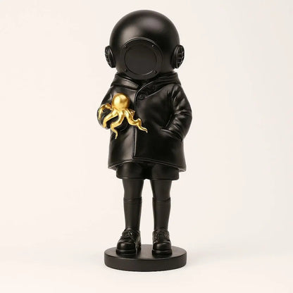 Ocean Explorer Diver Figurine With Octopus - Lusomart