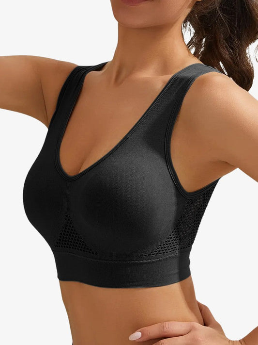 Comfortable Fit White Sports Bra for Women - Lusomart