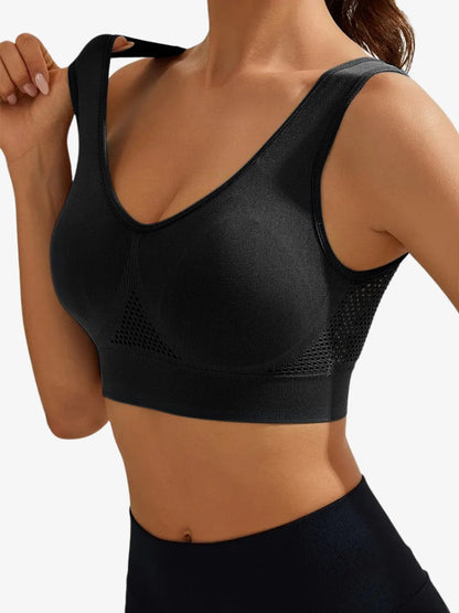 AthleisureGlow | High Support White Sports Bra for Active Women 1