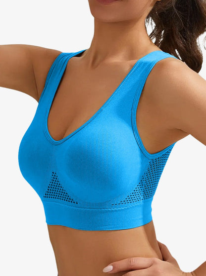 AthleisureGlow | High Support White Sports Bra for Active Women 10