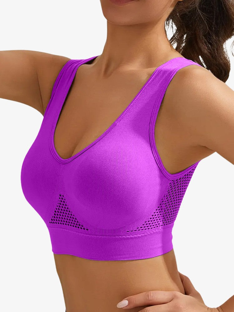 AthleisureGlow | High Support White Sports Bra for Active Women 11