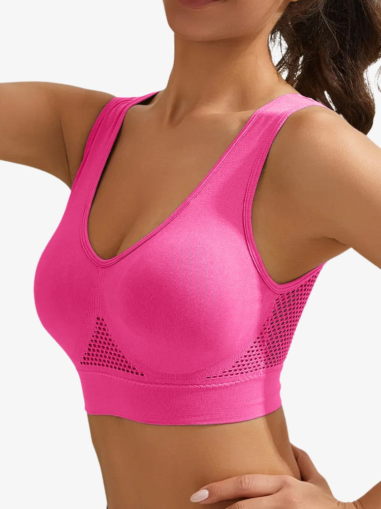 AthleisureGlow | High Support White Sports Bra for Active Women 12