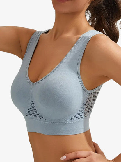 AthleisureGlow | High Support White Sports Bra for Active Women 6
