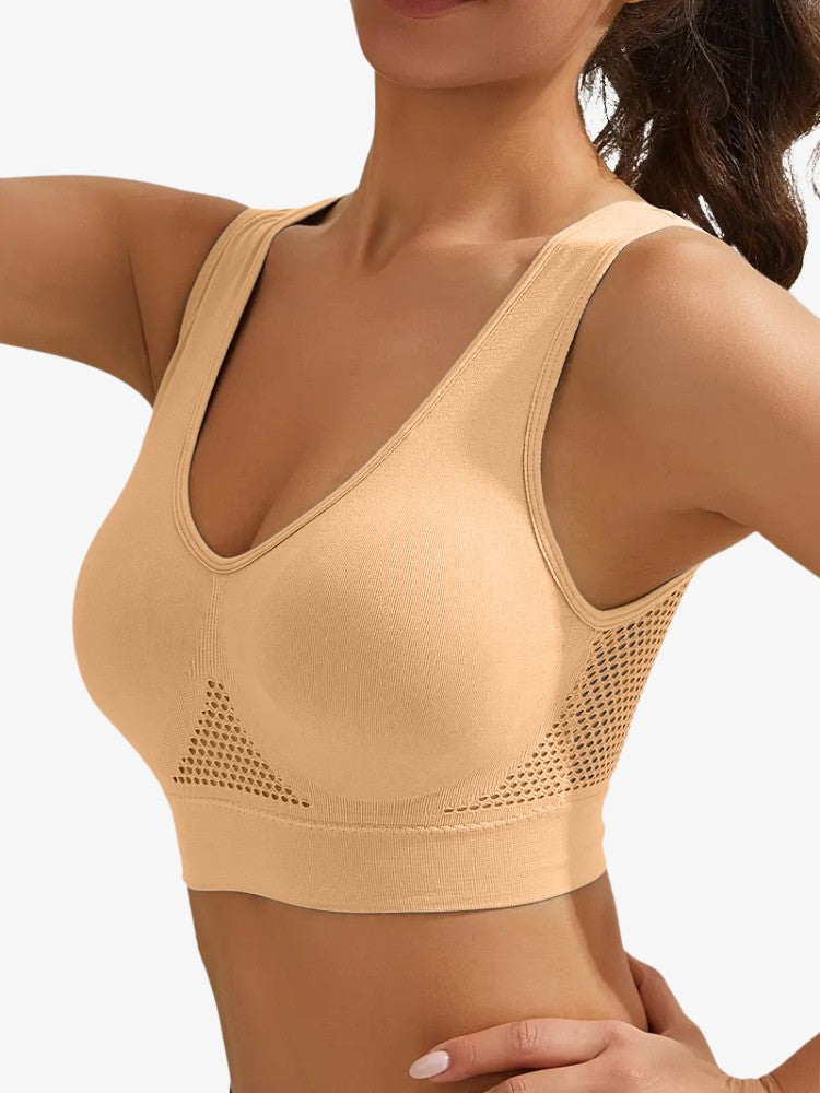 AthleisureGlow | High Support White Sports Bra for Active Women 7