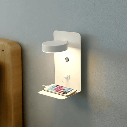 Stylish Bedroom Lamp With Phone Charger Station