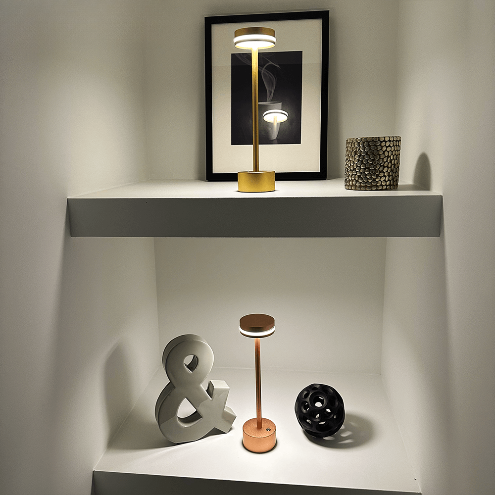 Bright Gold Desk Lamp With Soft Warm Glow