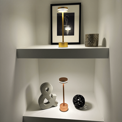 Bright Gold Desk Lamp With Soft Warm Glow