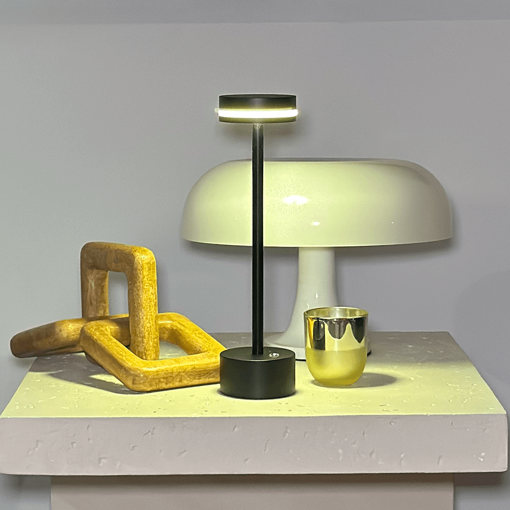 Bright Gold Desk Lamp With Soft Warm Glow
