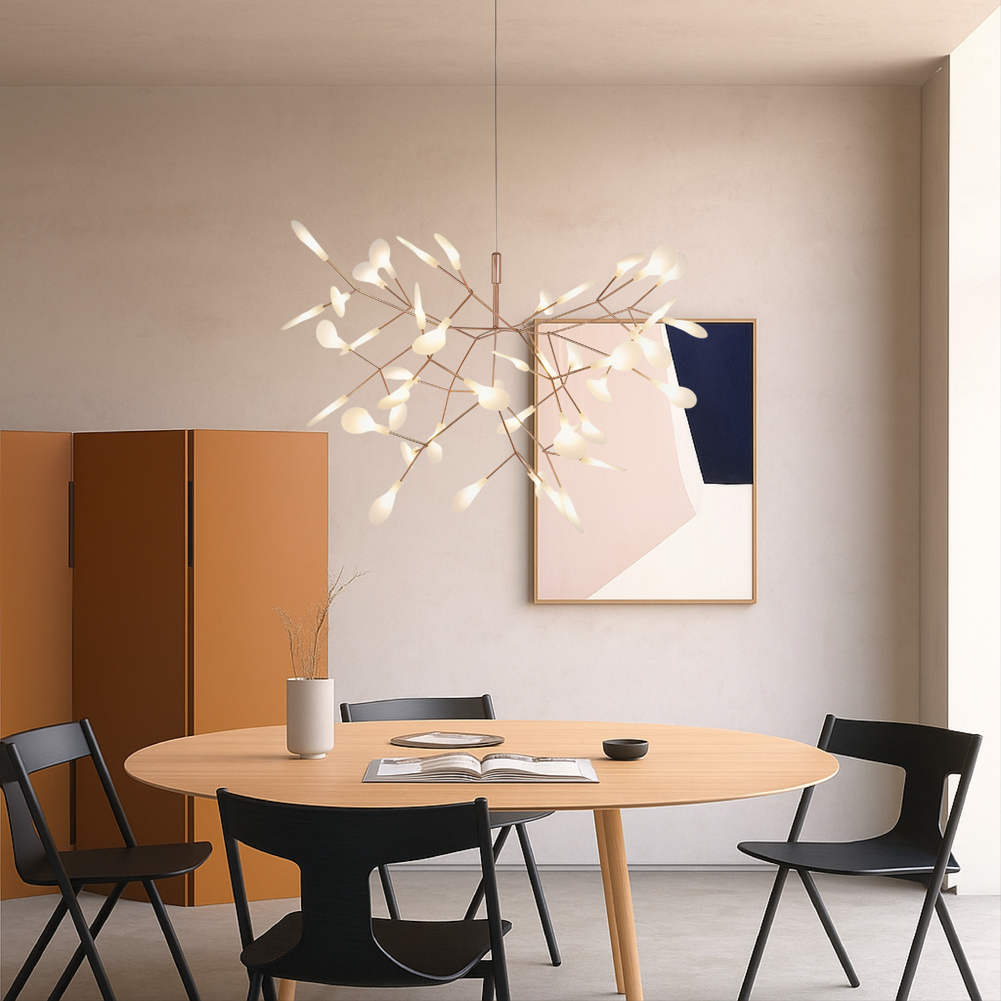 Rose Gold Pendant Light with Soft Glow - Lusomart