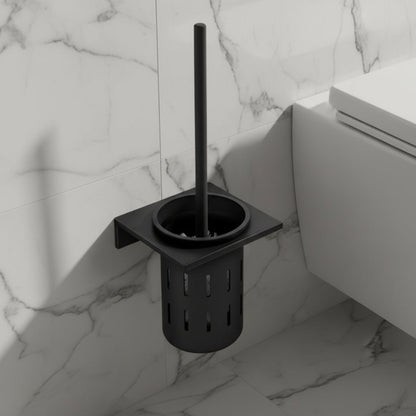 Modern Compact Wall Mount Toilet Brush Holder Set - Lusomart