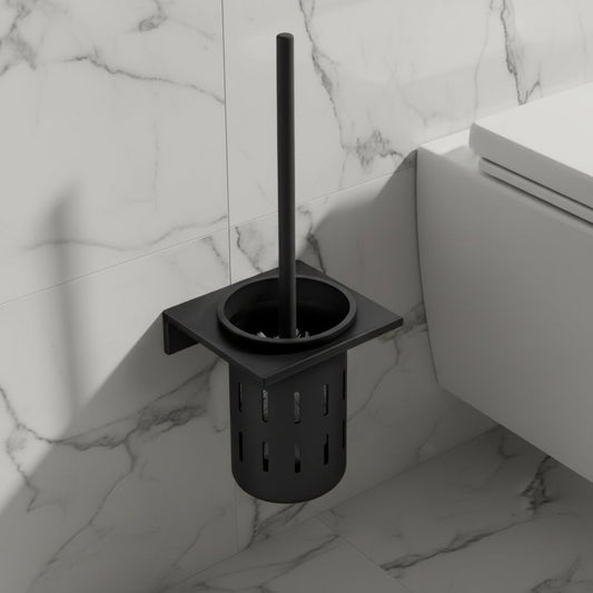 Modern Compact Wall Mount Toilet Brush Holder Set - Lusomart