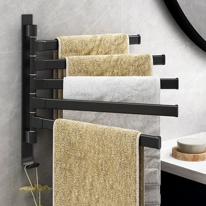 Stylish 5-Hook Bathroom Towel Rack Organizer - Lusomart