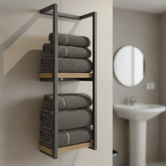 Stylish Stainless Steel Wall Mount Towel Rack - Lusomart