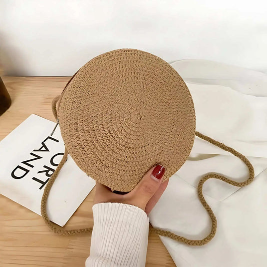 Chic Natural Woven Tote Bag - Lusomart