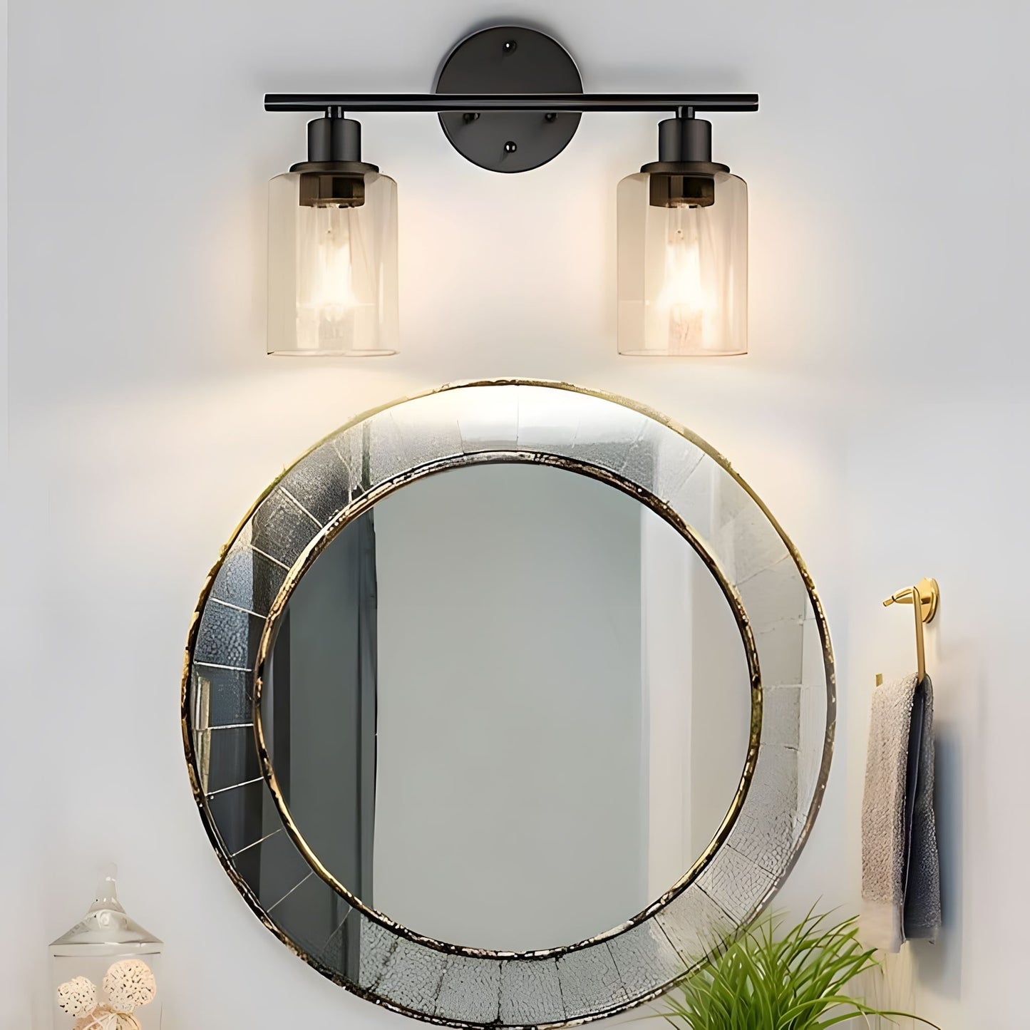 Sleek Clear Glass LED Wall Sconce Light - Lusomart