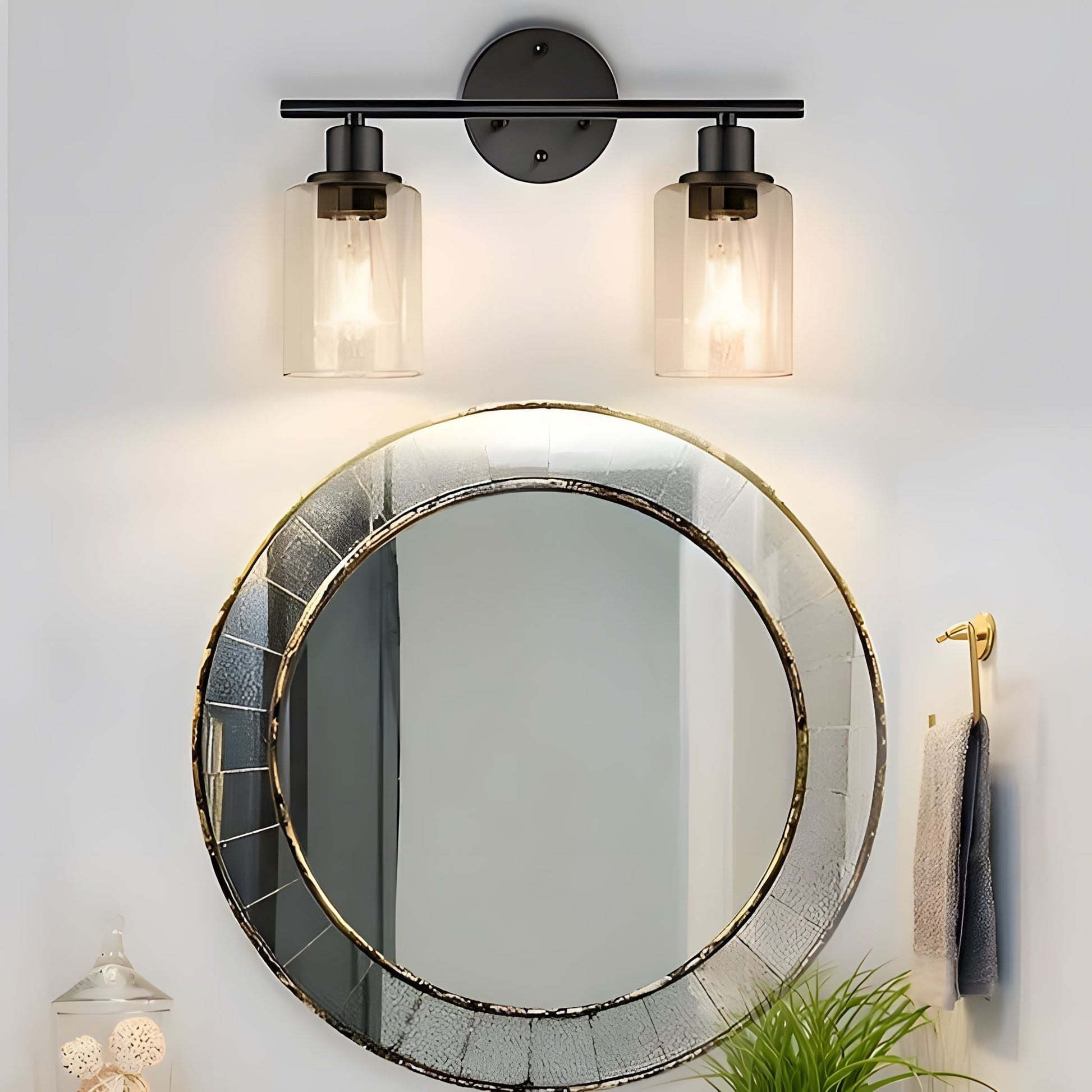Sleek Clear Glass LED Wall Sconce Light - Lusomart