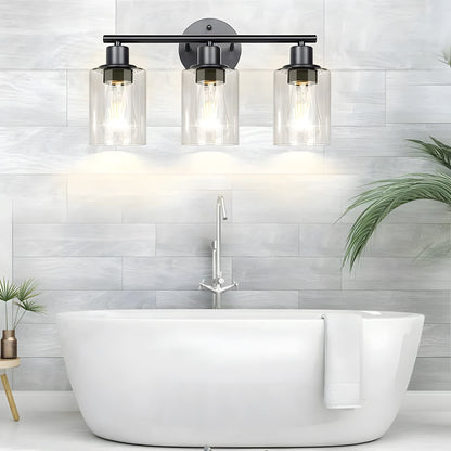 Sleek Clear Glass LED Wall Sconce Light