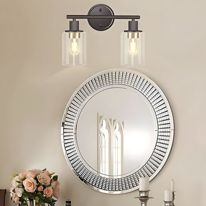 Sleek Clear Glass LED Wall Sconce Light