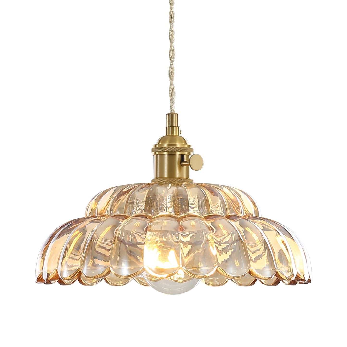 AureliaGlow | Elegant Glass Wood Kitchen Pendant Lighting Fixture 5