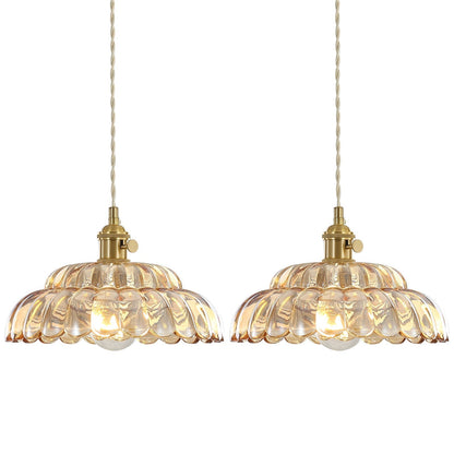 AureliaGlow | Elegant Glass Wood Kitchen Pendant Lighting Fixture 6