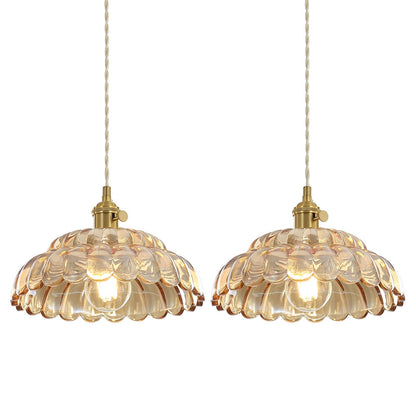 AureliaGlow | Elegant Glass Wood Kitchen Pendant Lighting Fixture 8