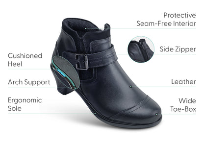 Aurelium | Stylish Comfortable Leather Walking Boot with Ortho-Cushion System 2