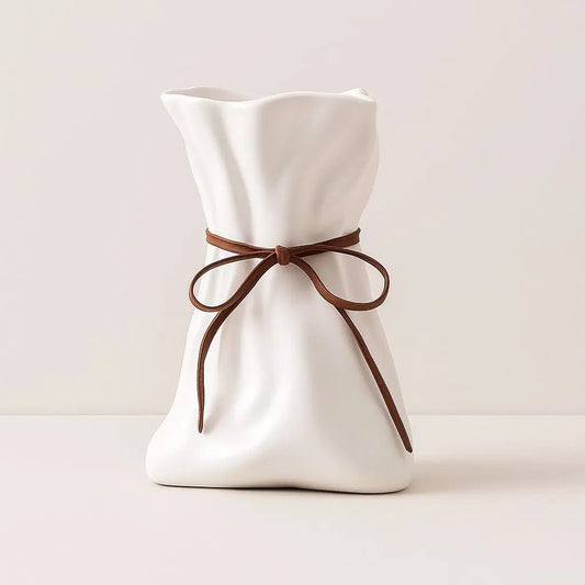 Elegant Clay Corded Storage Vase - Lusomart