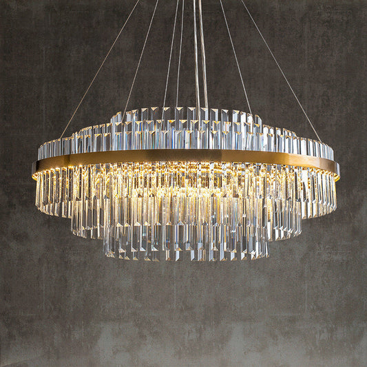 Elegant Crystal Ceiling Chandelier Lighting Fixture - Lusomart