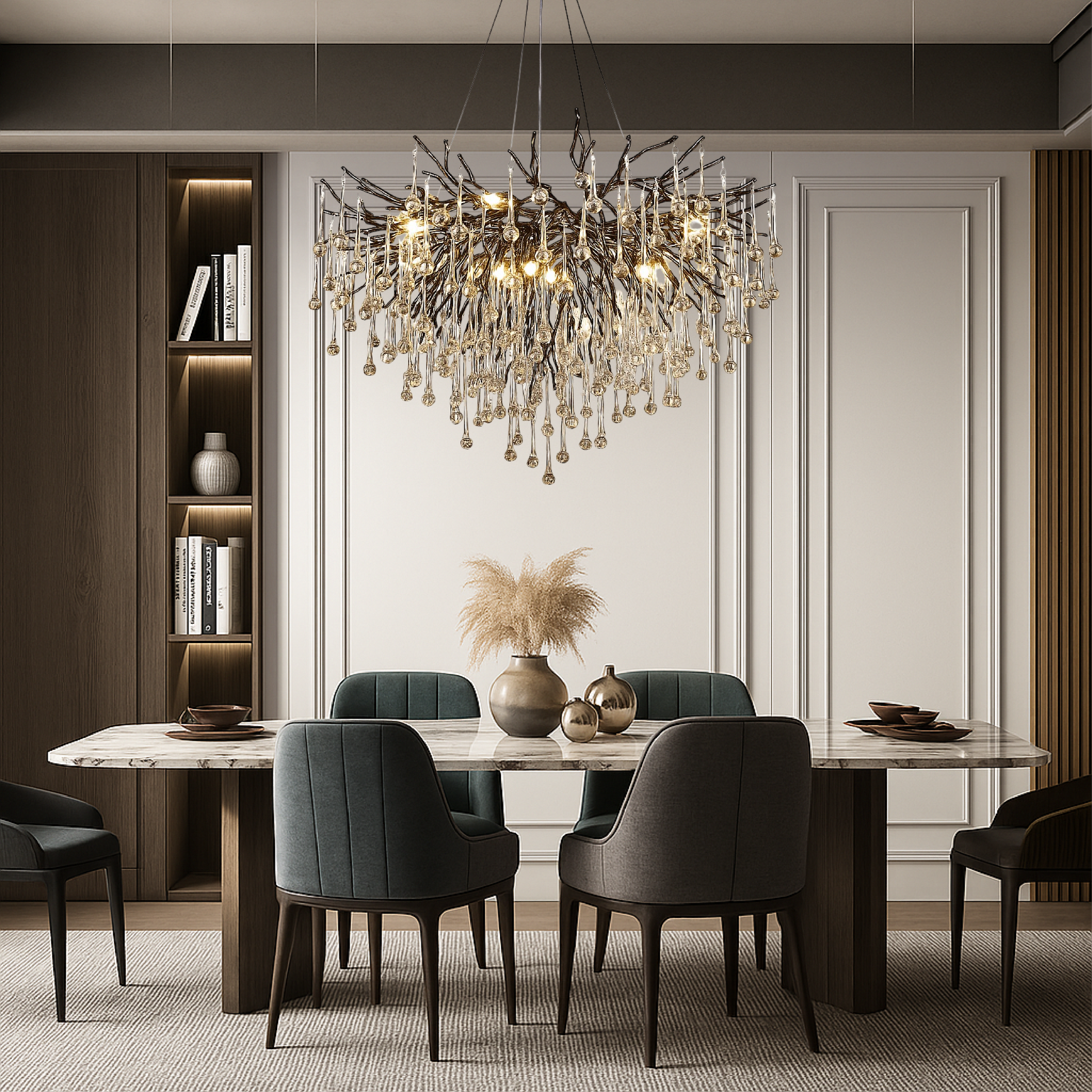 Auronix | Black Raindrop Chandelier with Luxurious Appeal 2