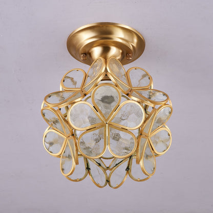 Luxurious Golden Ceiling Light Fixture - Lusomart