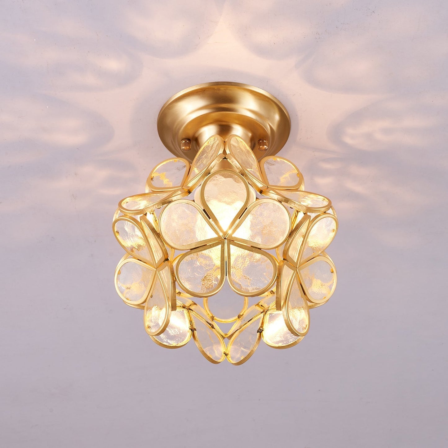 AuroraGlow | Elegant Stylish Gold Accent Ceiling Lamp 4