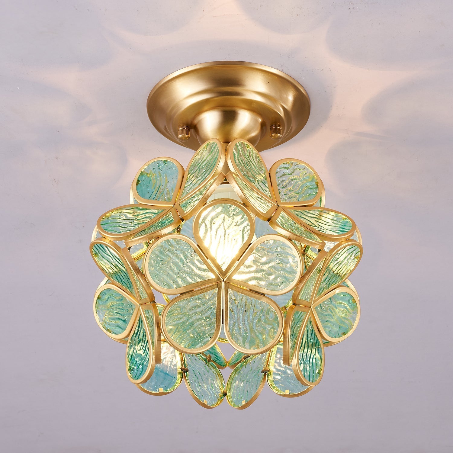 AuroraGlow | Elegant Stylish Gold Accent Ceiling Lamp 6