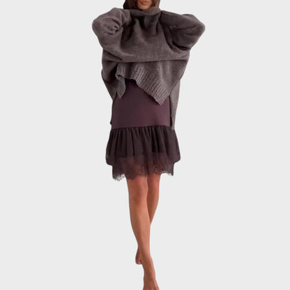Aurora Collection | Sweater Dress Women with Oversized Turtleneck – Elegant Layered Look for Cozy Days 2