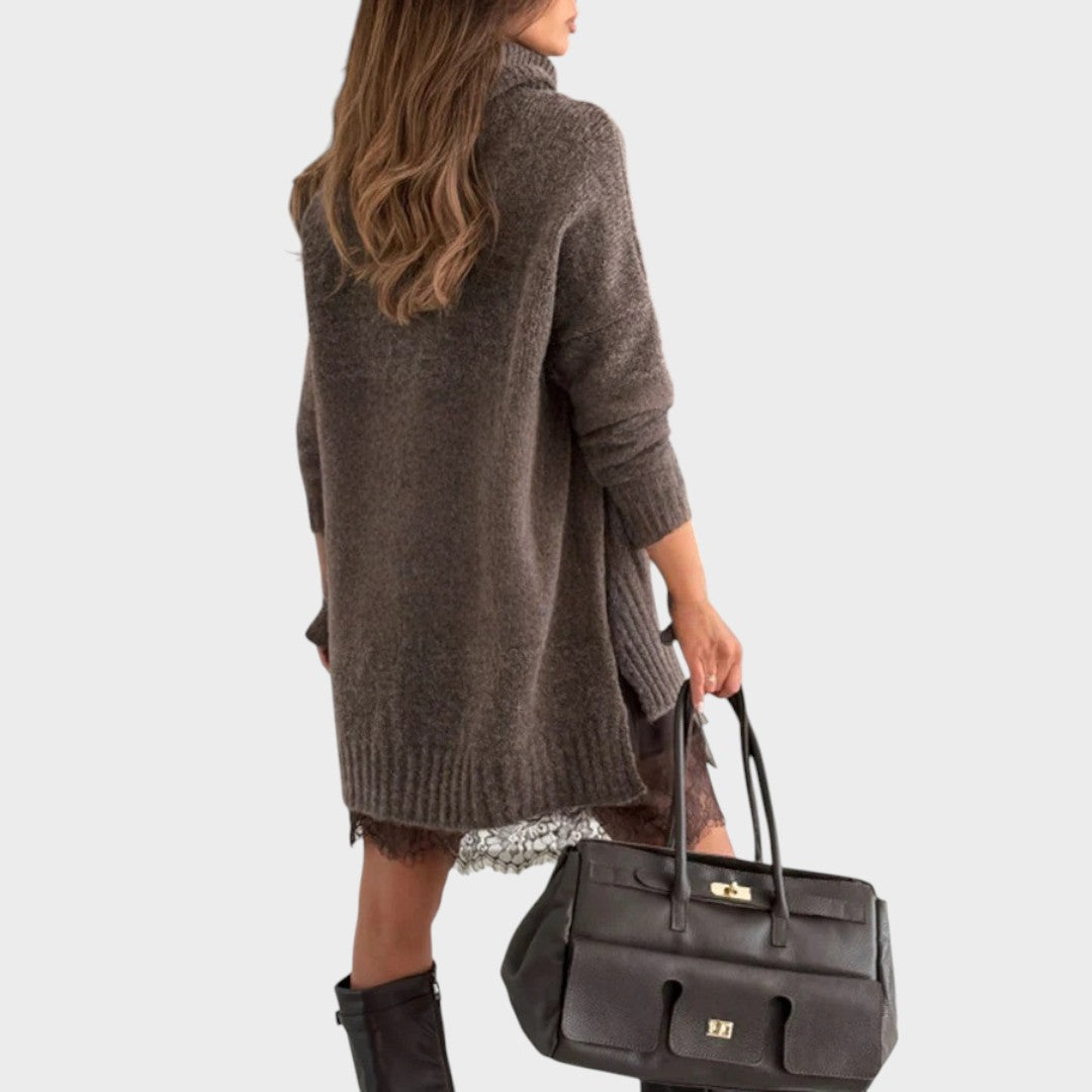 Aurora Collection | Sweater Dress Women with Oversized Turtleneck – Elegant Layered Look for Cozy Days 5