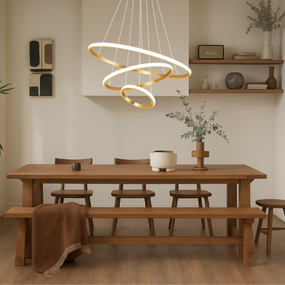 Aurovia | Luxury 3-Tier Chandelier Pendant Lamp for High Ceilings 4