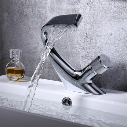 Contemporary Single Handle Waterfall Kitchen Faucet