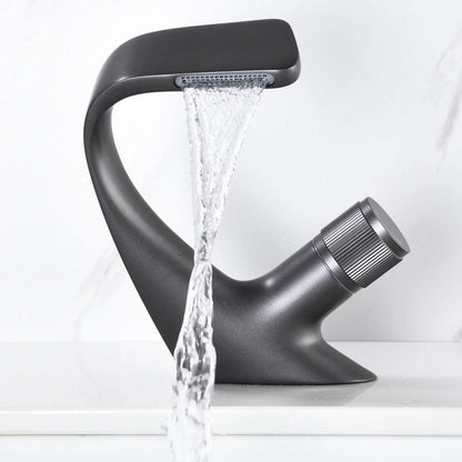 Contemporary Single Handle Waterfall Kitchen Faucet