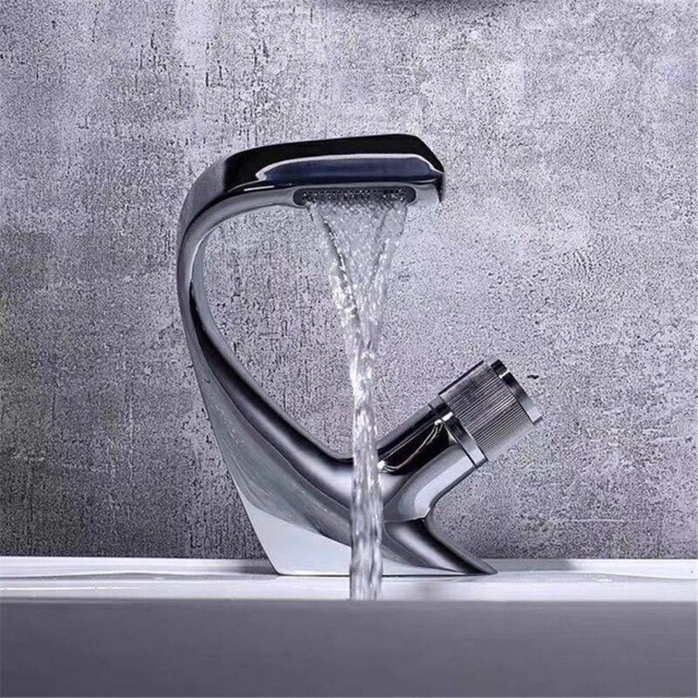 Contemporary Single Handle Waterfall Kitchen Faucet