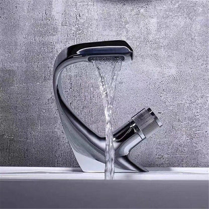 Contemporary Single Handle Waterfall Kitchen Faucet