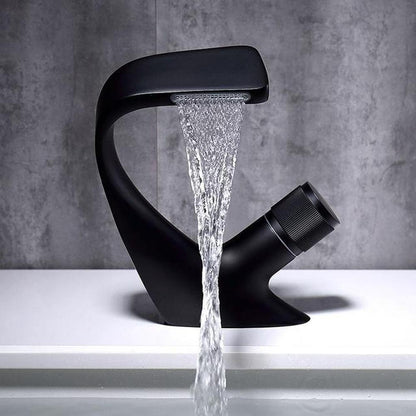 Contemporary Single Handle Waterfall Kitchen Faucet - Lusomart