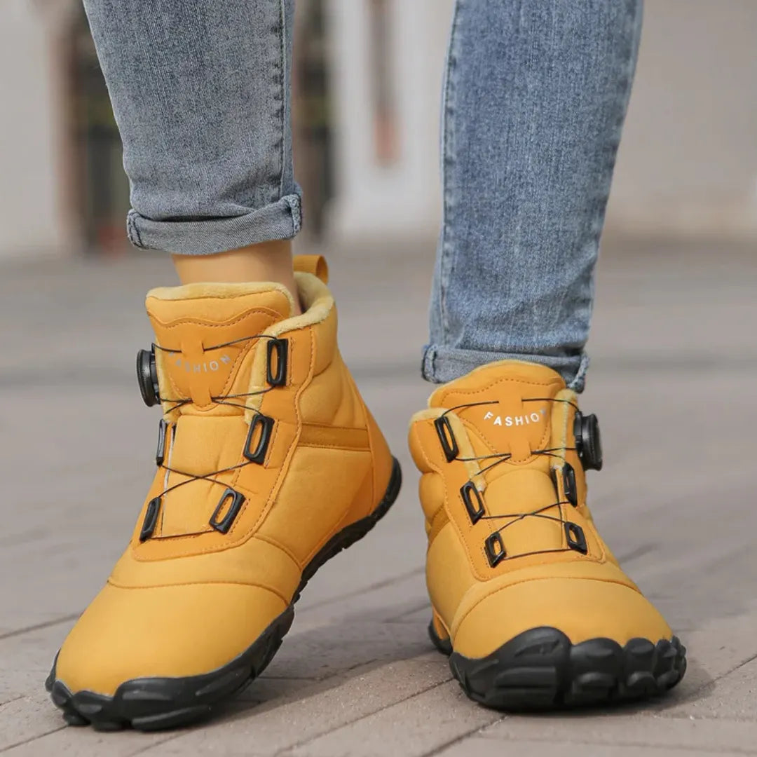 AxtonFlex | Cozy Warm Winter Barefoot Boots with Boa Closure 7