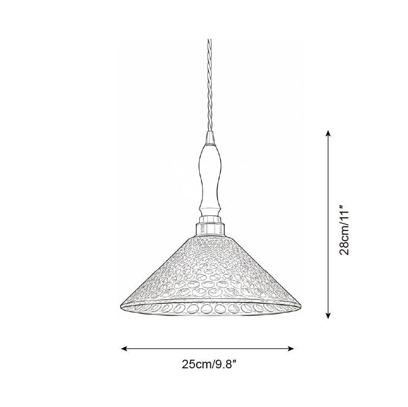AzureGlow | Elegant Vintage Glass Brass Pendant Light Fixture 5