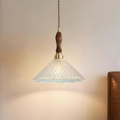 AzureGlow | Elegant Vintage Glass Brass Pendant Light Fixture 7