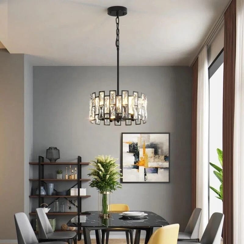 Luxury Crystal Drop LED Ceiling Light in Silver Stainless