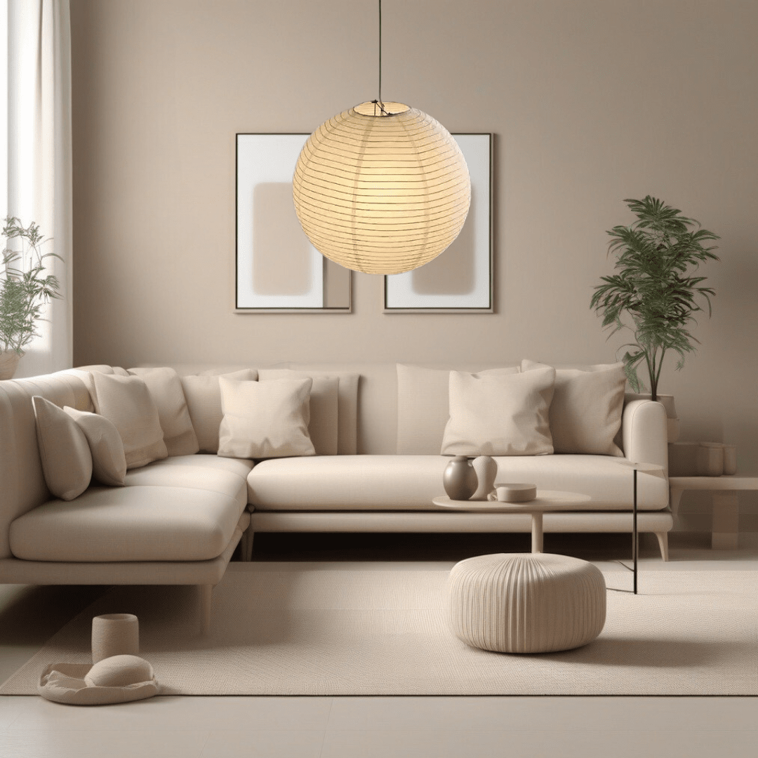 Soft French Glass Ball Pendant Light With Warm Glow - Lusomart