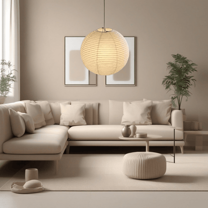 Soft French Glass Ball Pendant Light With Warm Glow - Lusomart