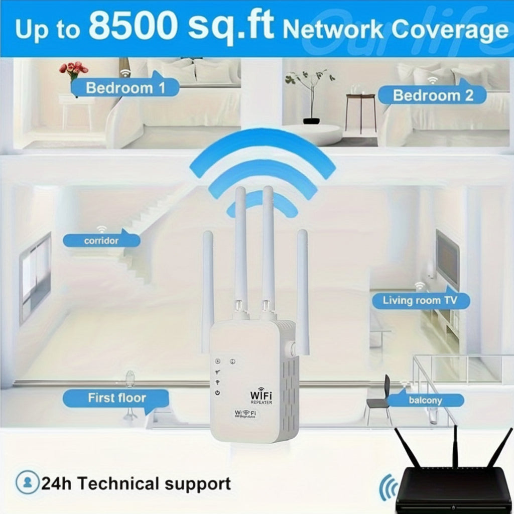 Fast Home WiFi Range Extender Signal Amplifier