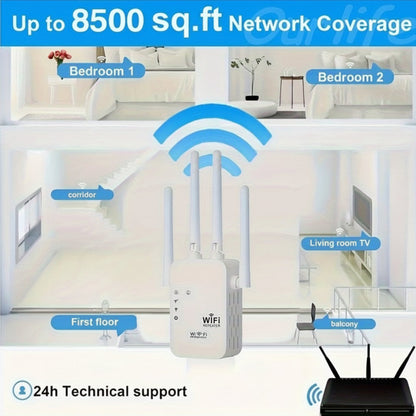 Fast Home WiFi Range Extender Signal Amplifier