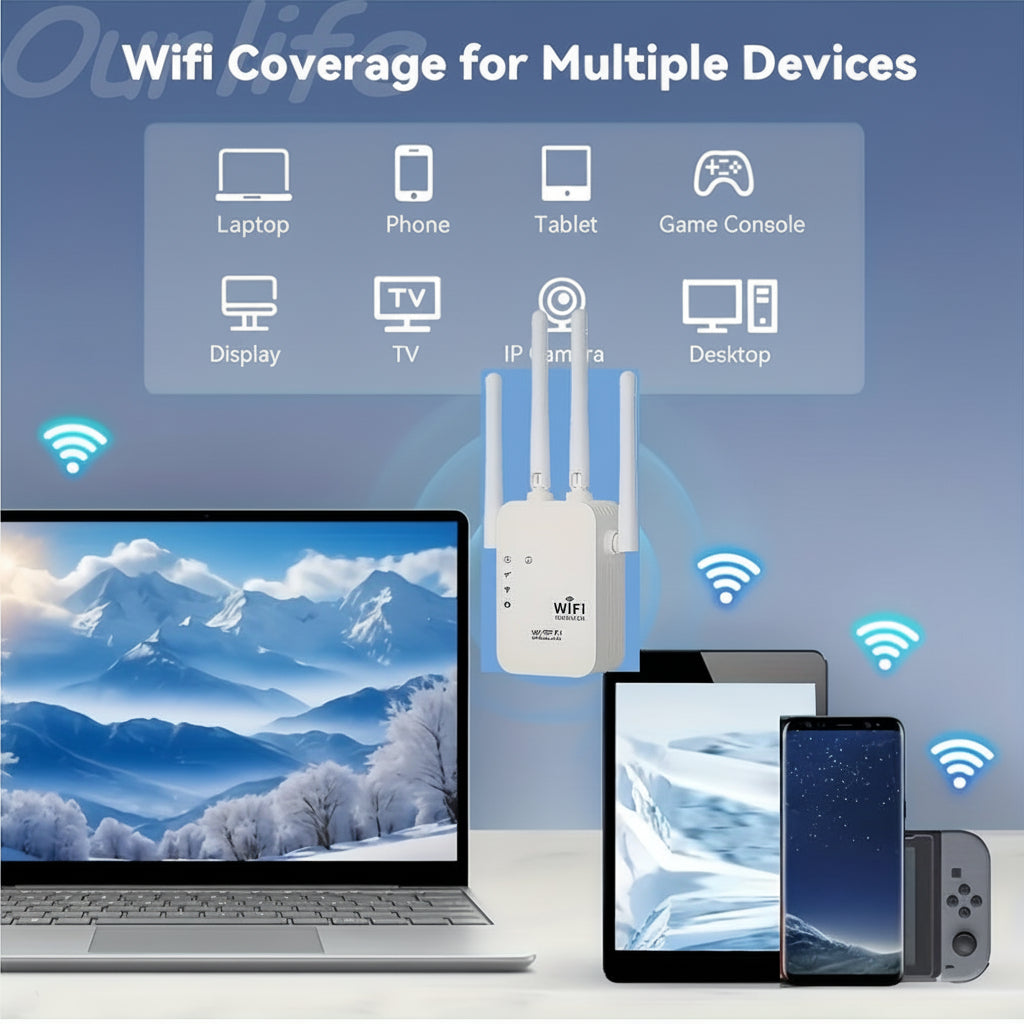 Fast Home WiFi Range Extender Signal Amplifier